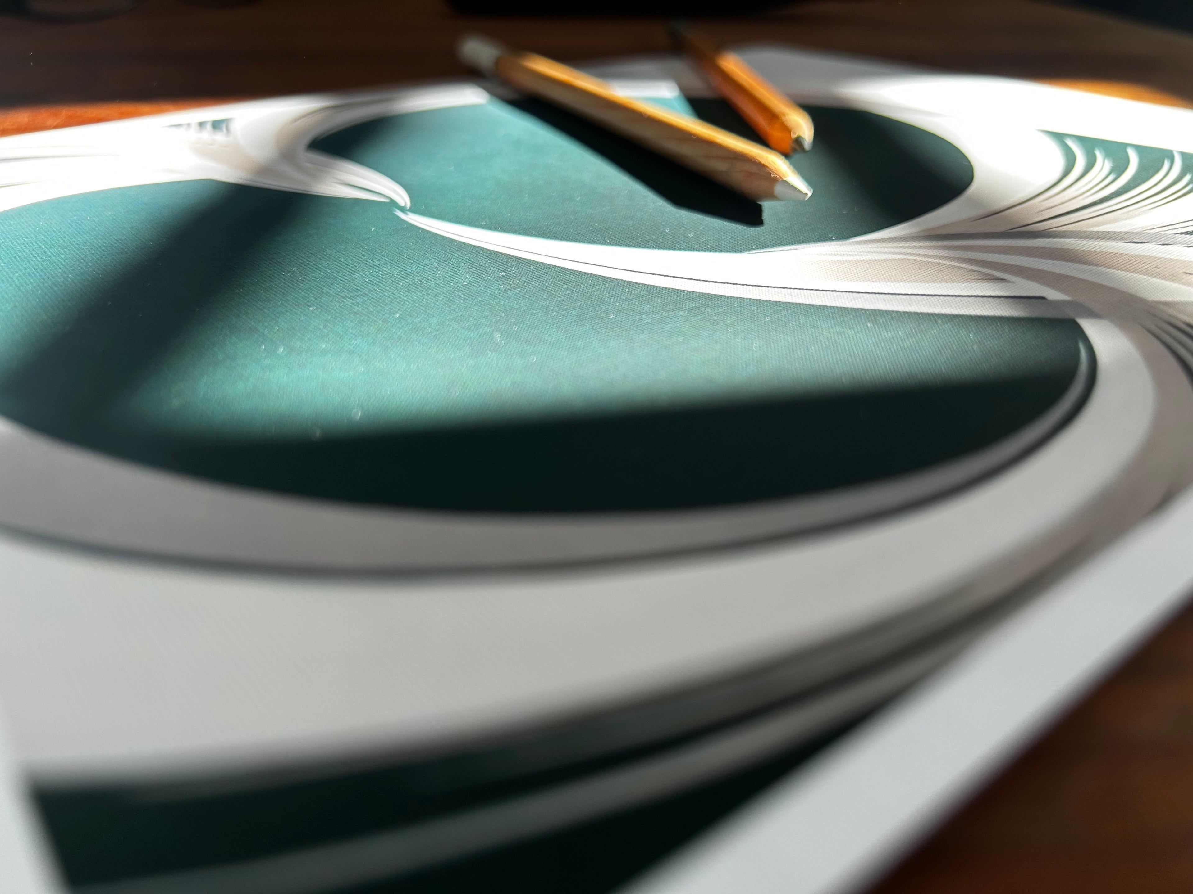 green colour scheme and art