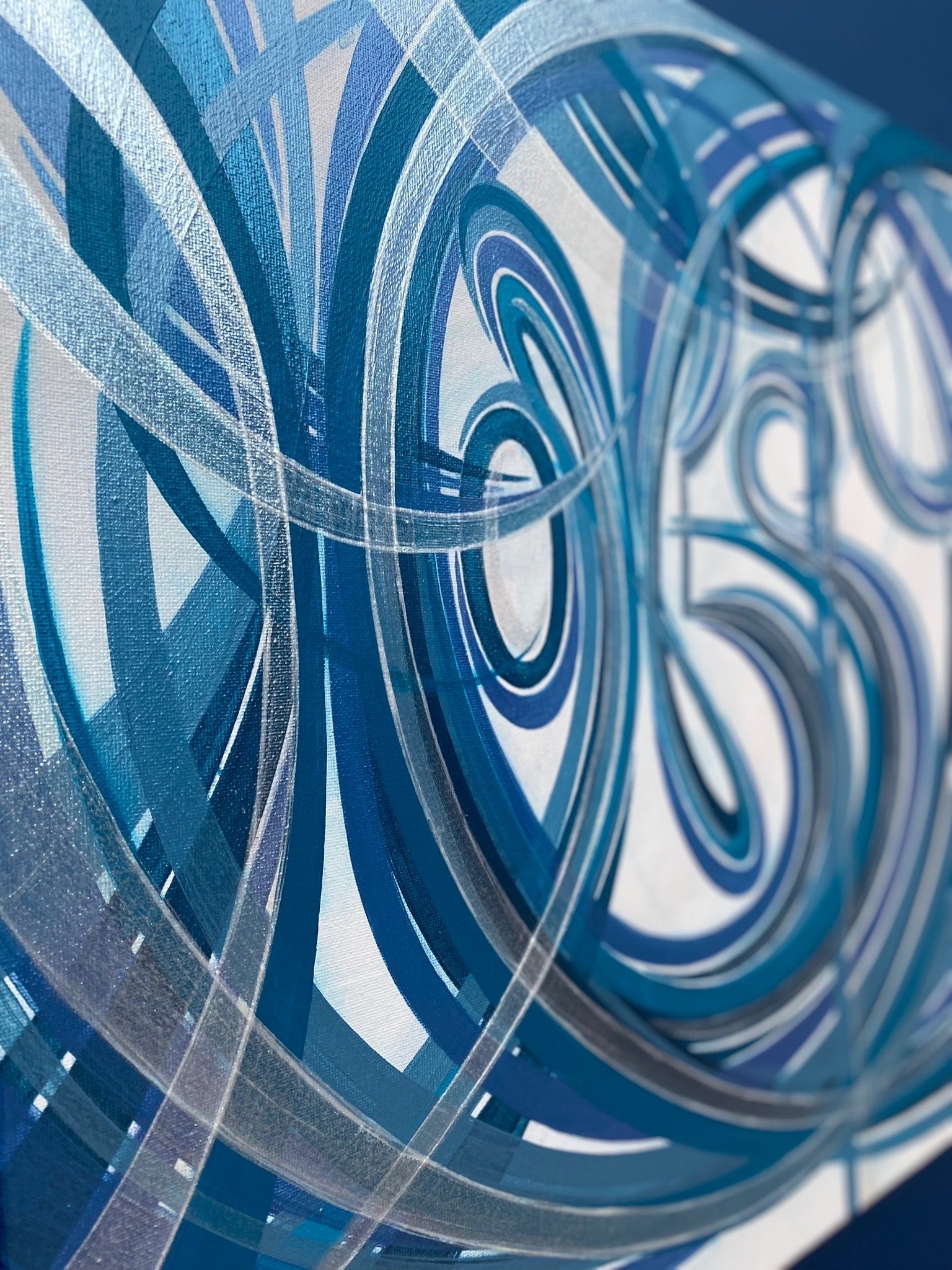 blue prints and paintings