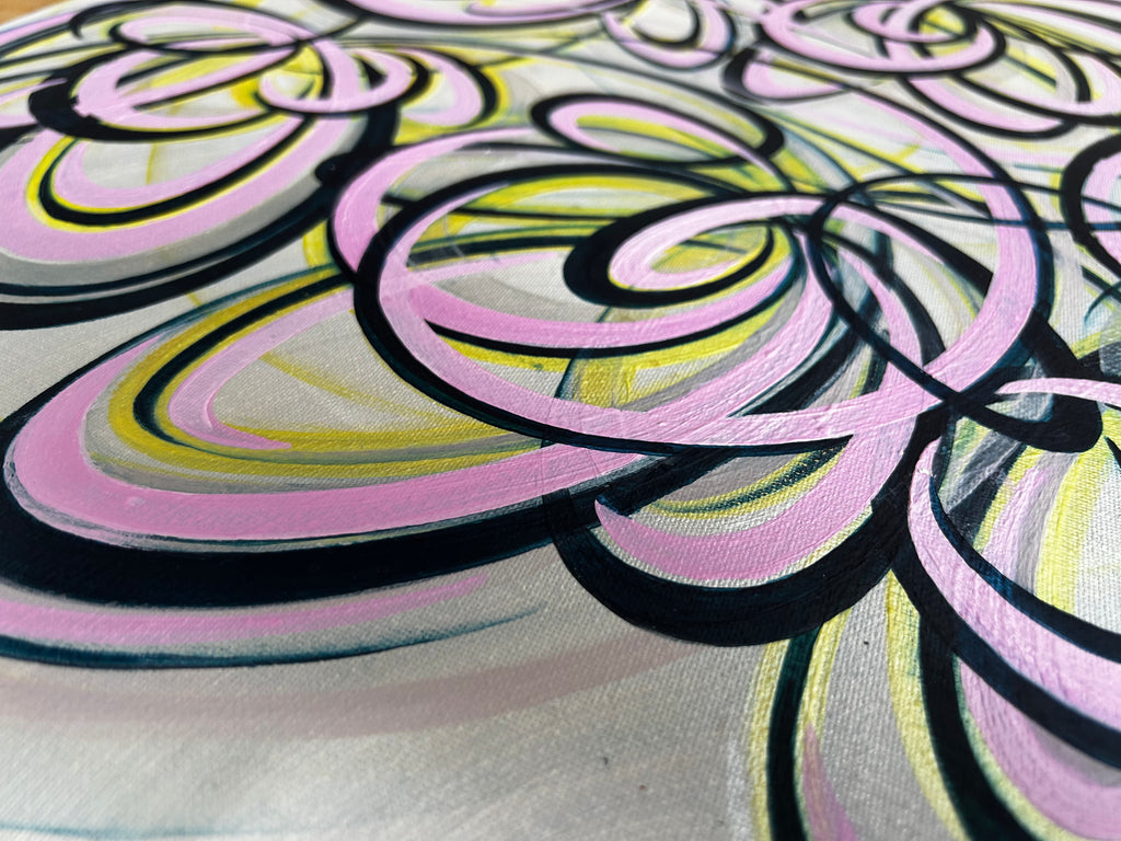 Original contemporary flower painting uk