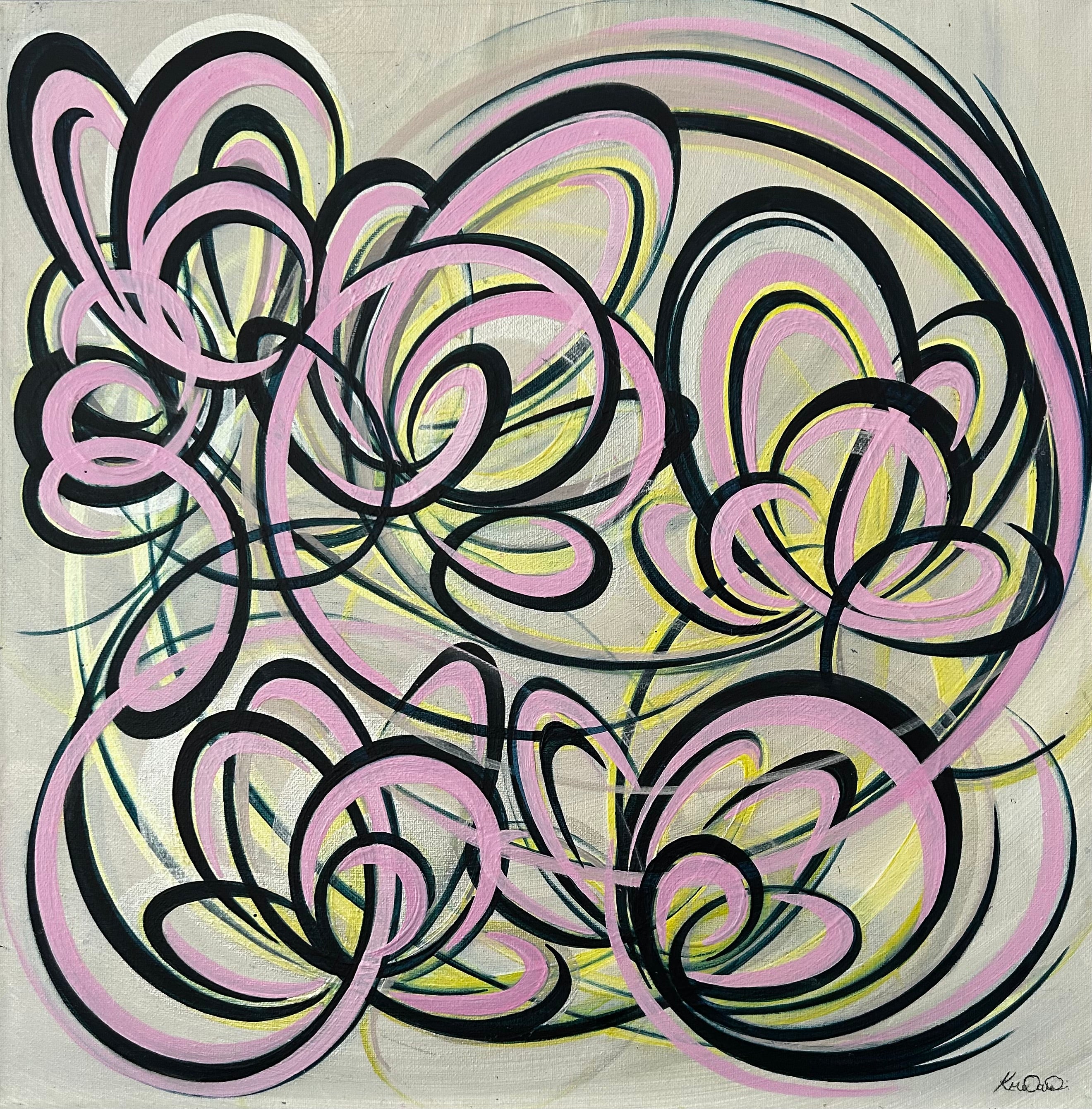 Abstract flower painting