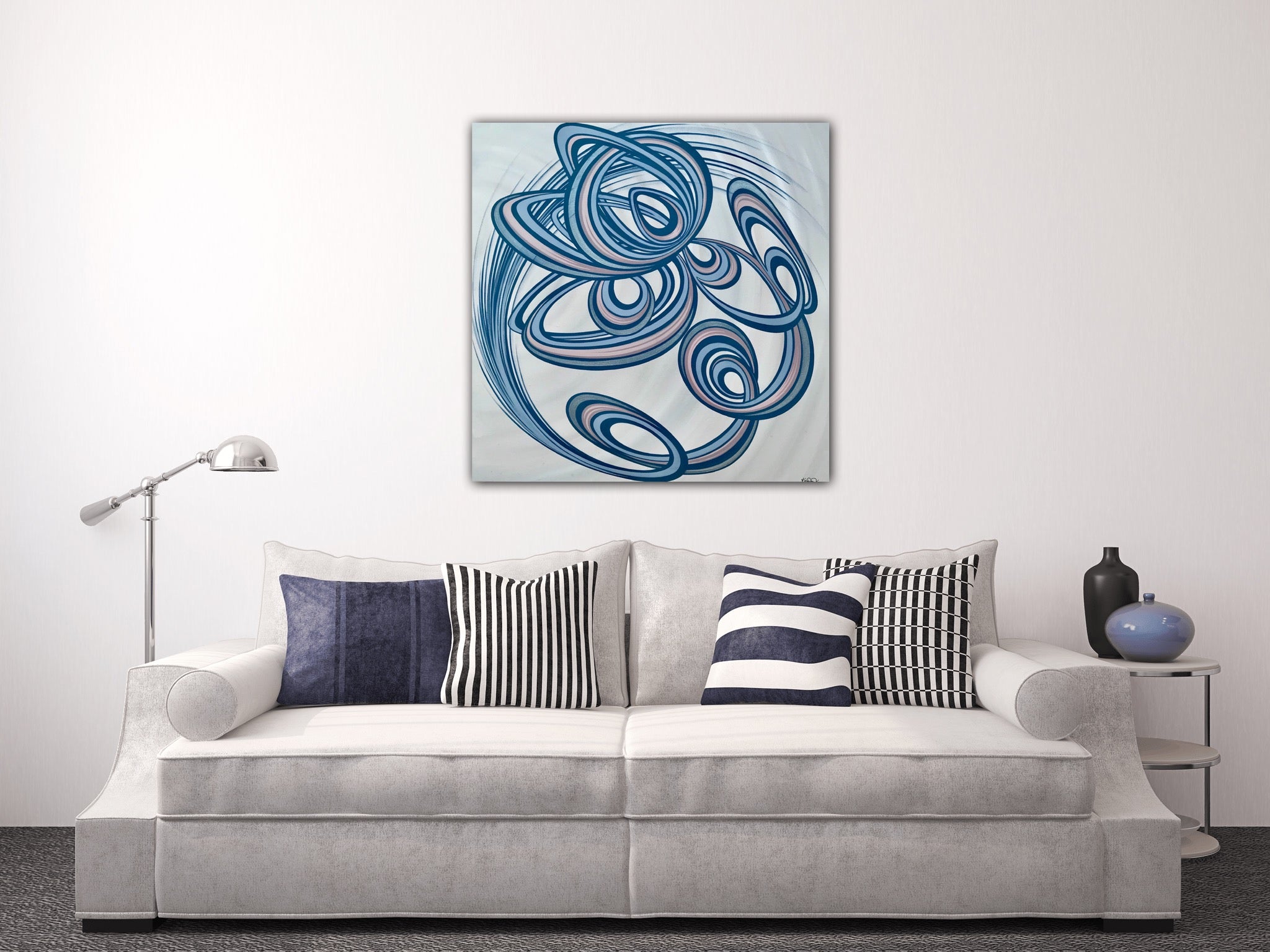 Rhythmic Bloom - Original abstract painting