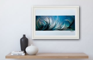 Blue prints with an abstract style