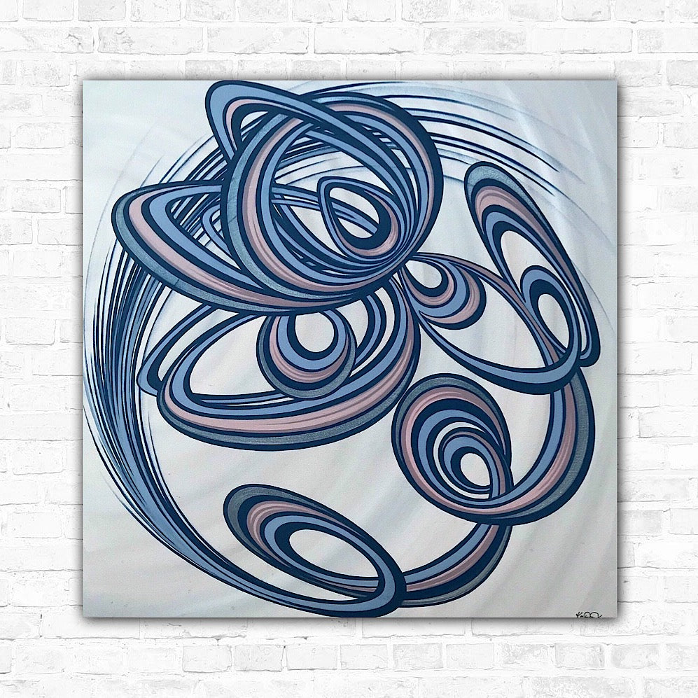 Rhythmic Bloom - Original abstract painting