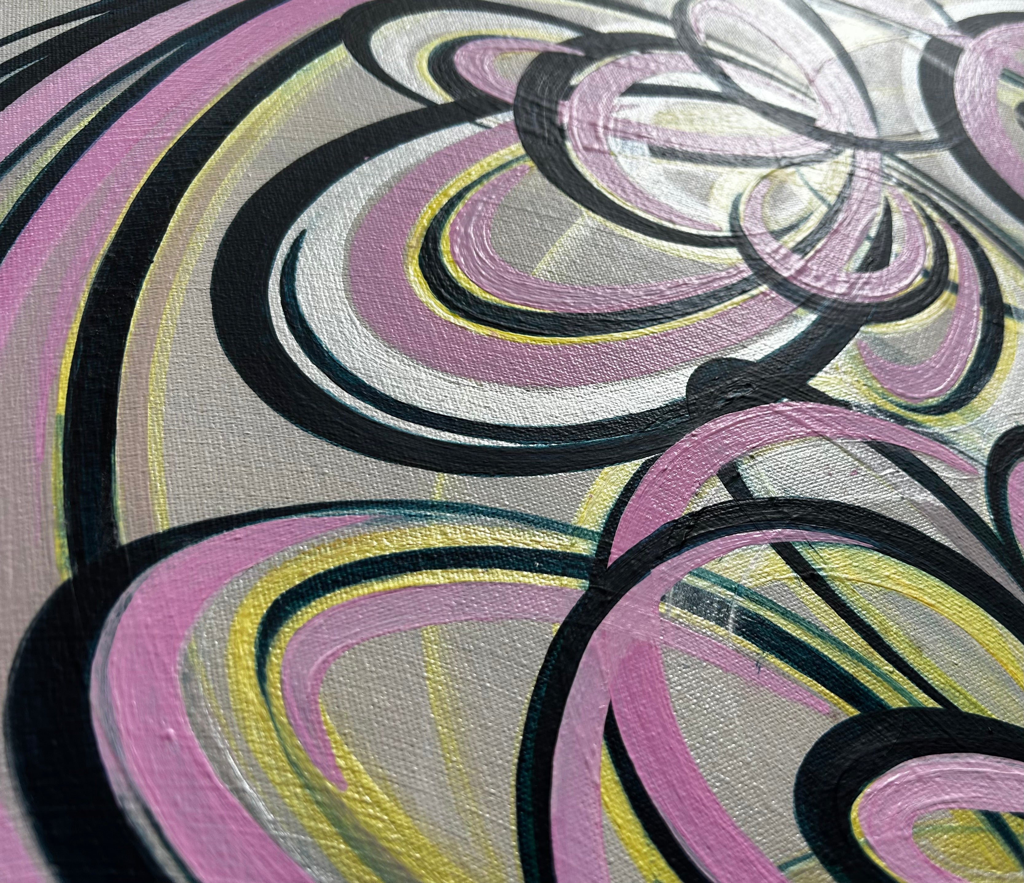Hand painted modern flower painting.