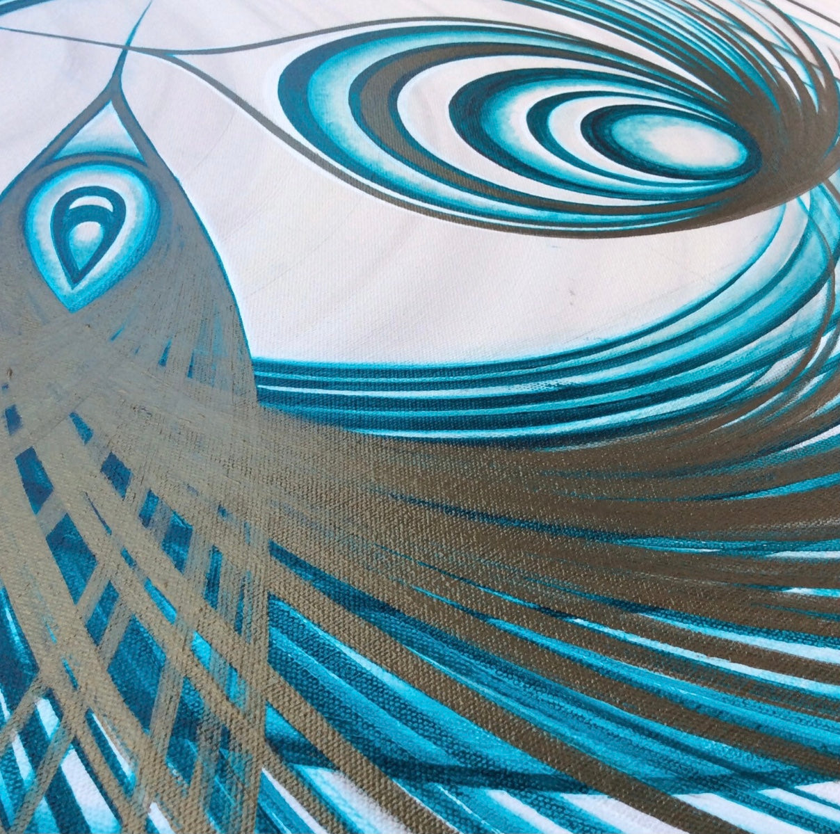 Contemporary hand painted canvas wal decor created in Hampshire uk.