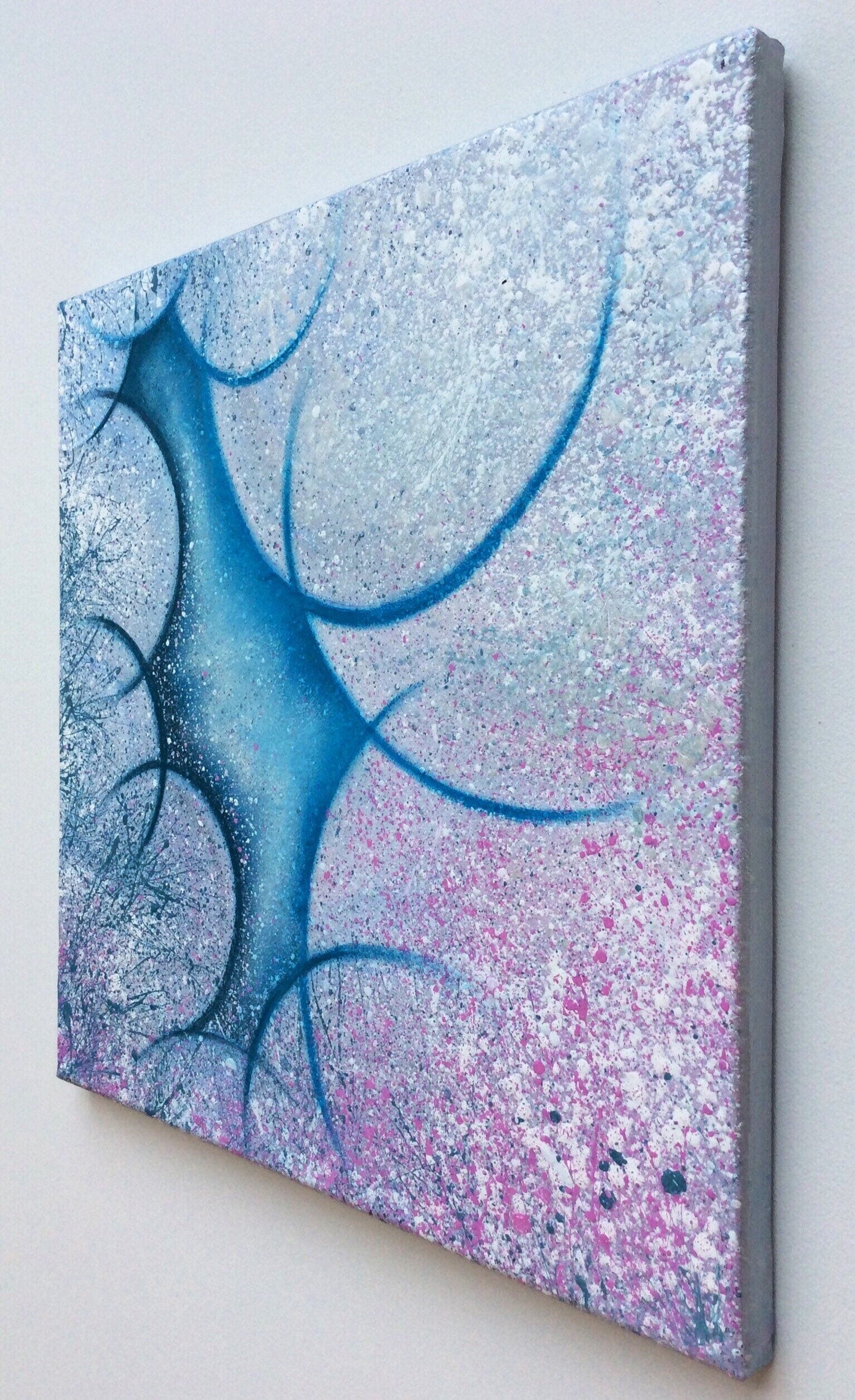 Original square textured painting.