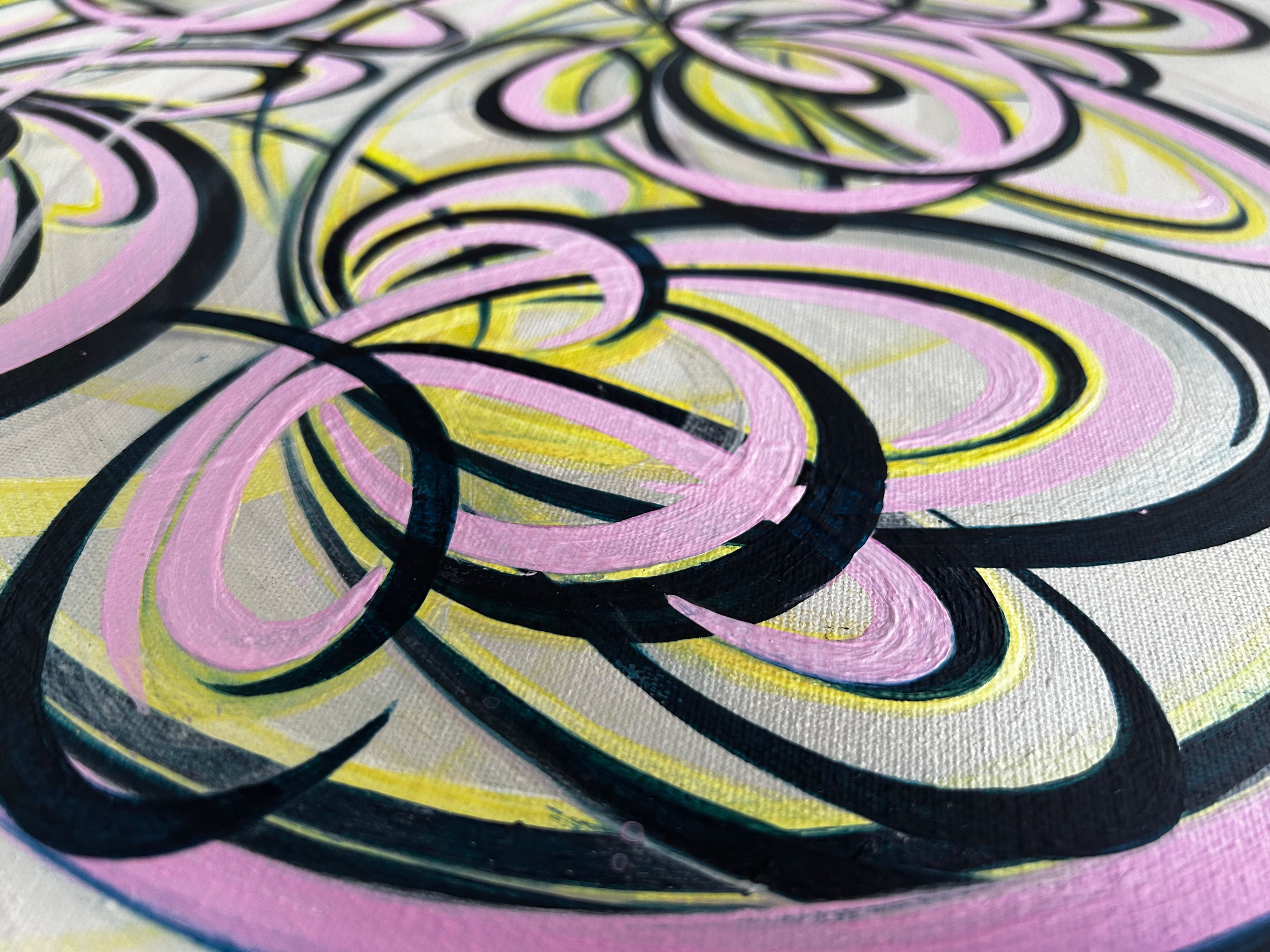 Hand painted modern flower painting