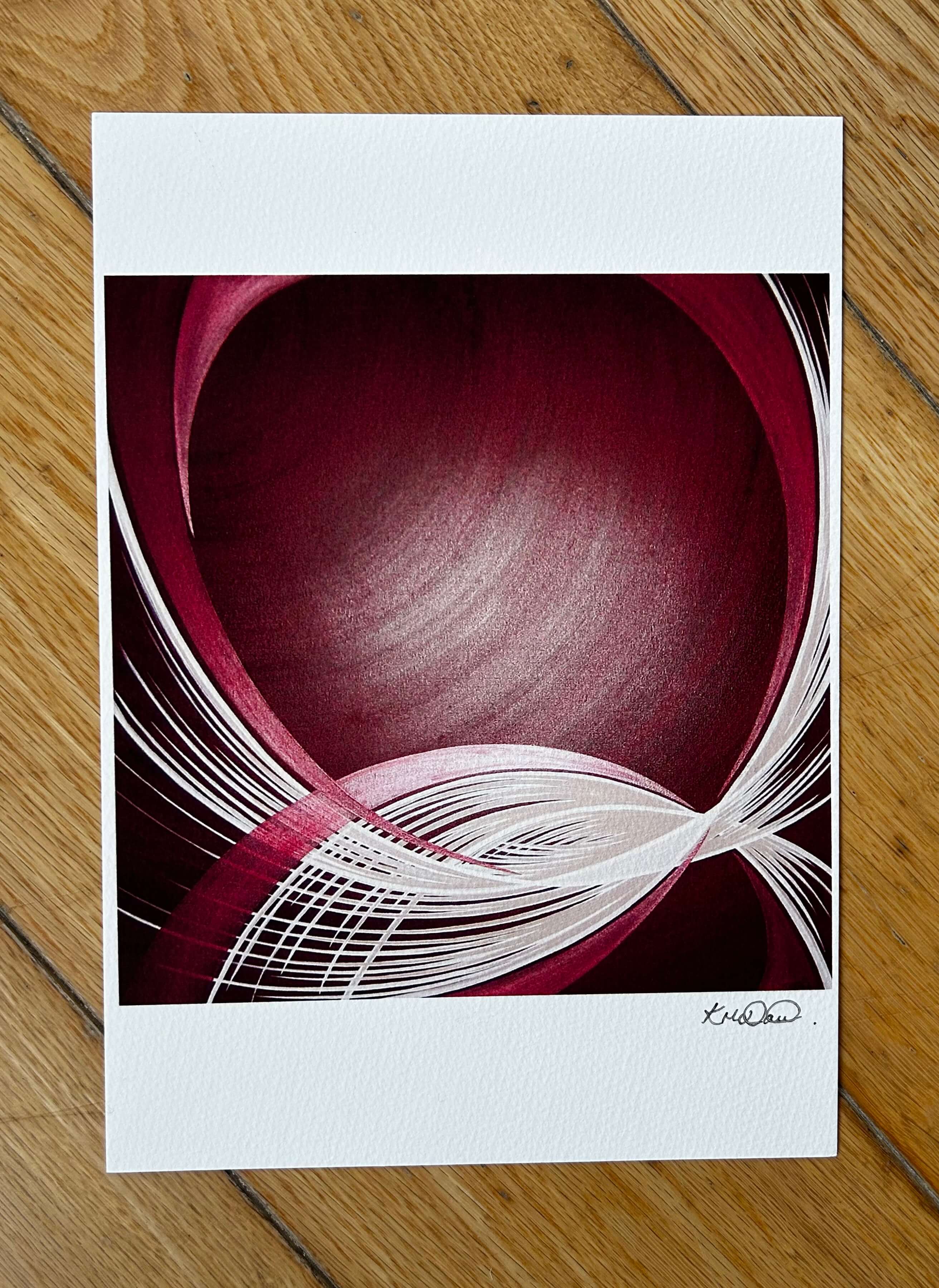 Contemporary wall artwork on paper. 