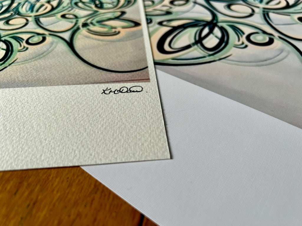 Contemporary floral art prints on textured paper sold direct from artists studio.