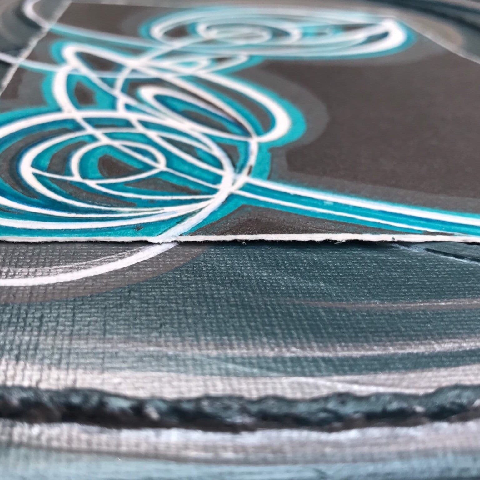 Mixed media texture artwork.