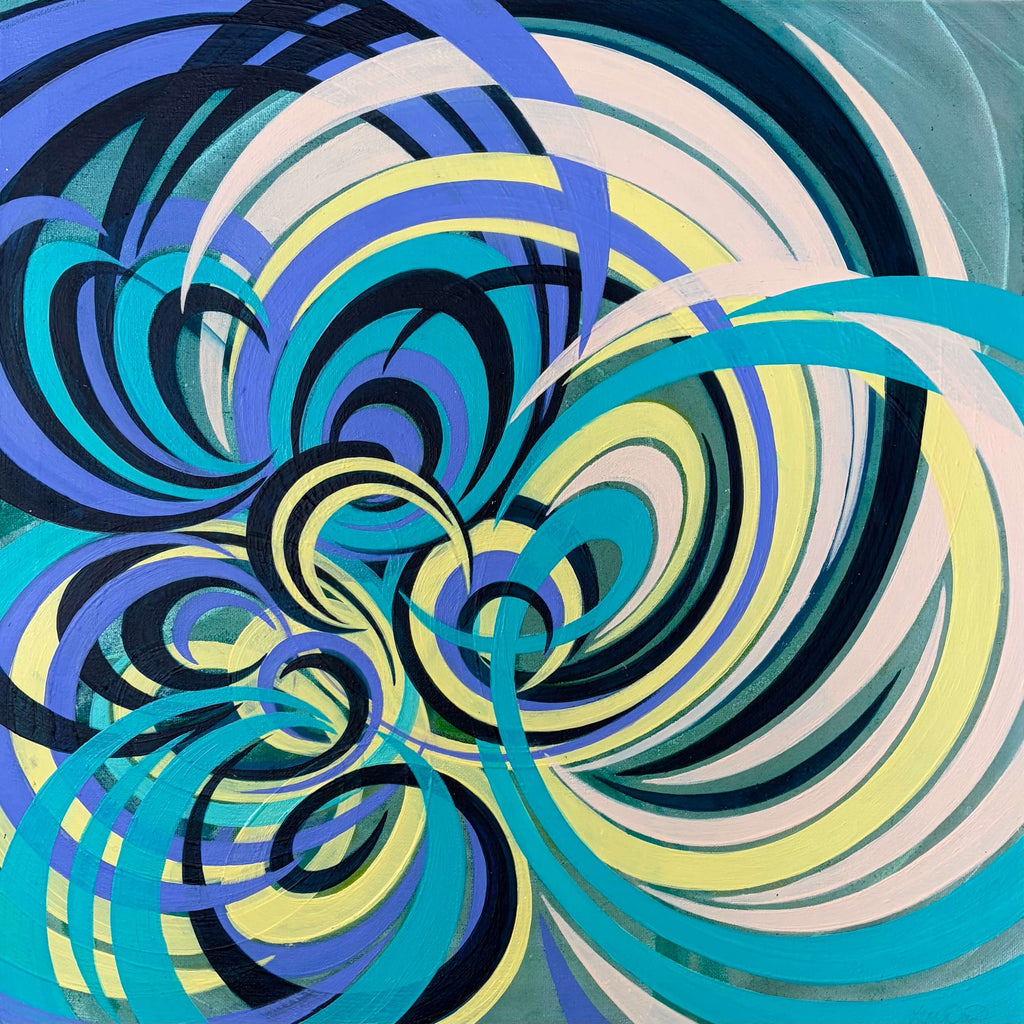 Colourful abstract art with swirls - Abstract Bloom 6
