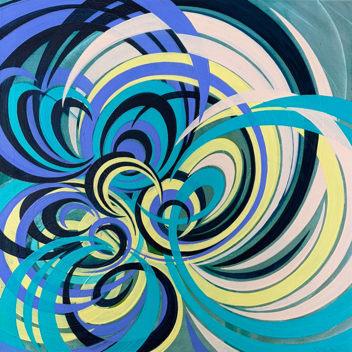 Colourful abstract art with swirls - Abstract Bloom 6