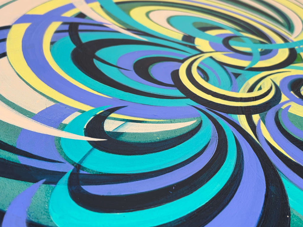 Colourful abstract art with swirls - Abstract Bloom 6