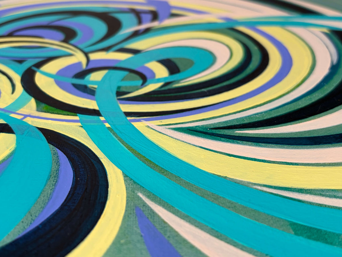 Colourful abstract art with swirls - Abstract Bloom 6