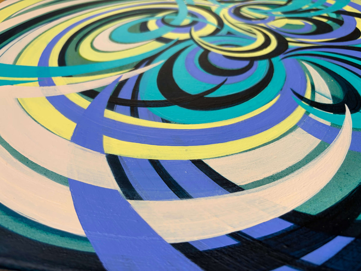 Colourful abstract art with swirls - Abstract Bloom 6