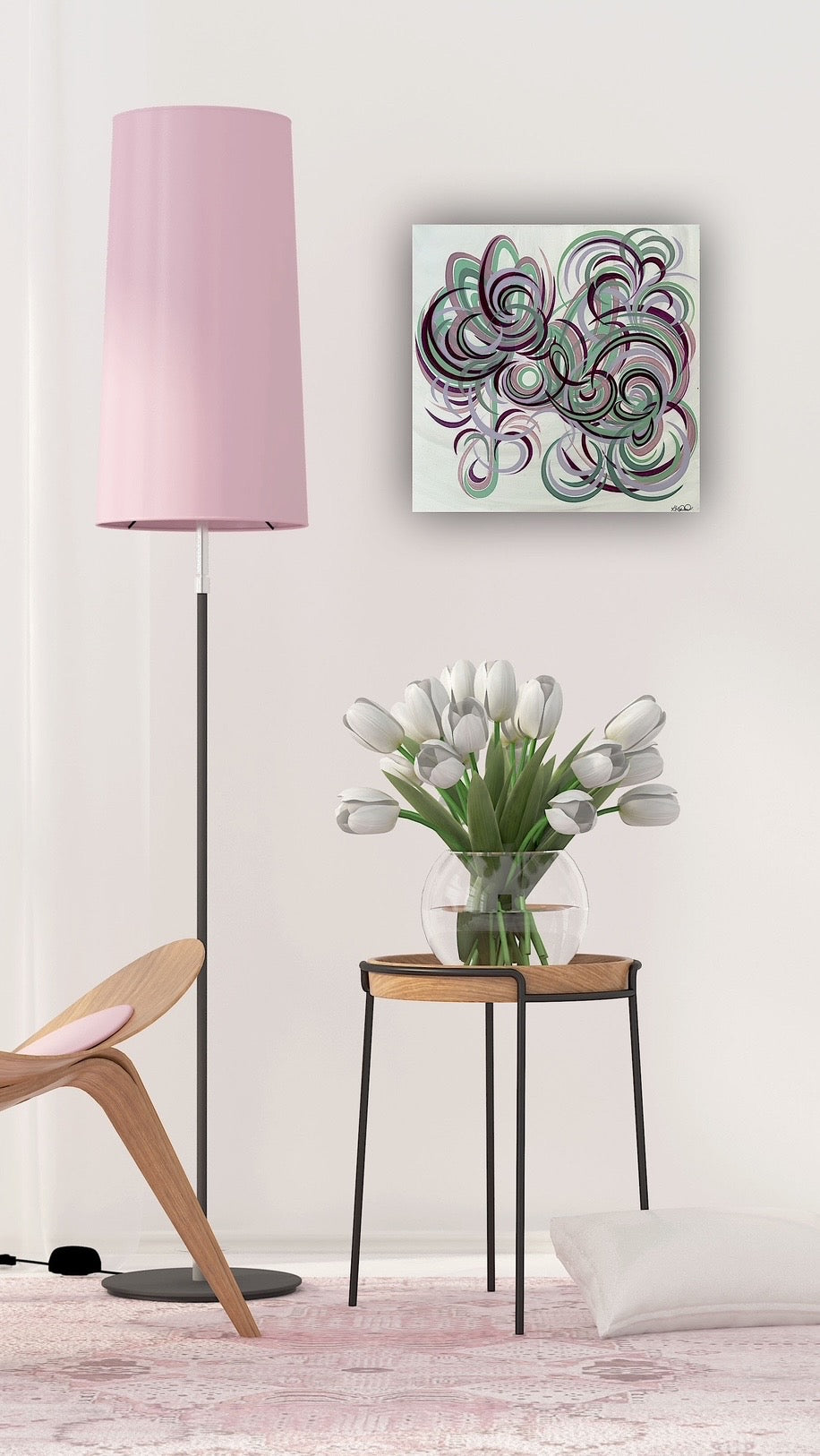 Modern Flower Wall Art - Abstract Bloom 4