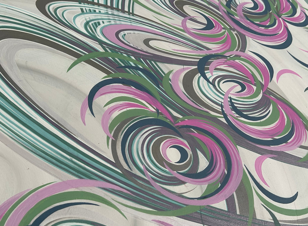 Coluorful swirling floral design