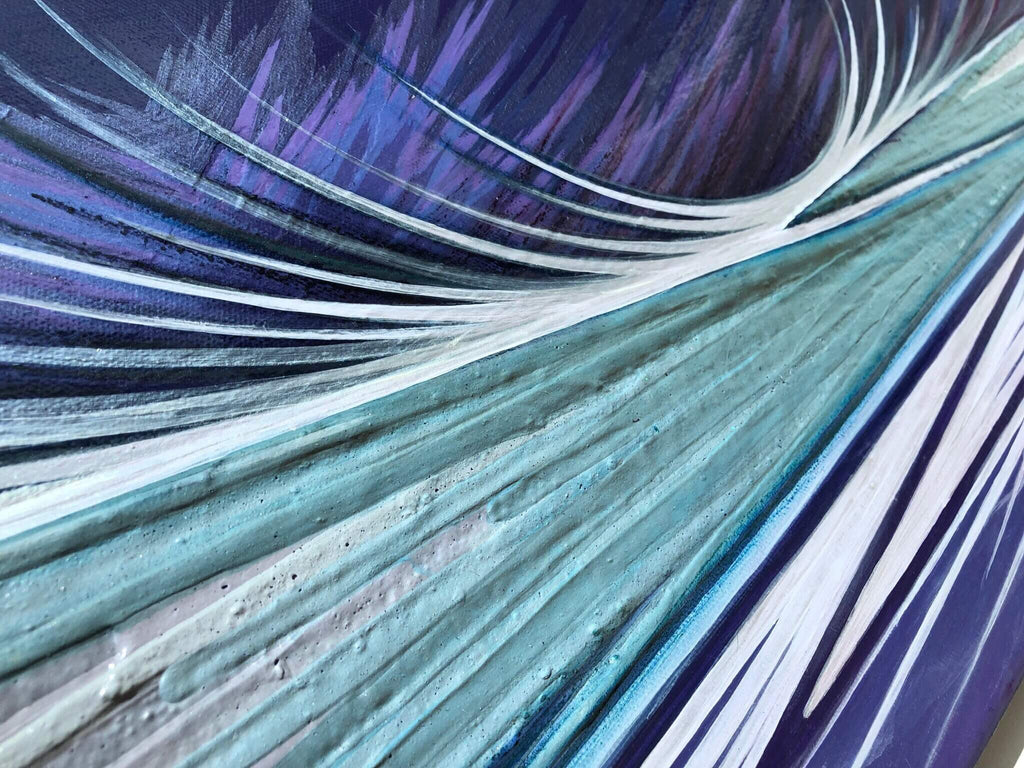 Purple landscape art abstract on canvas