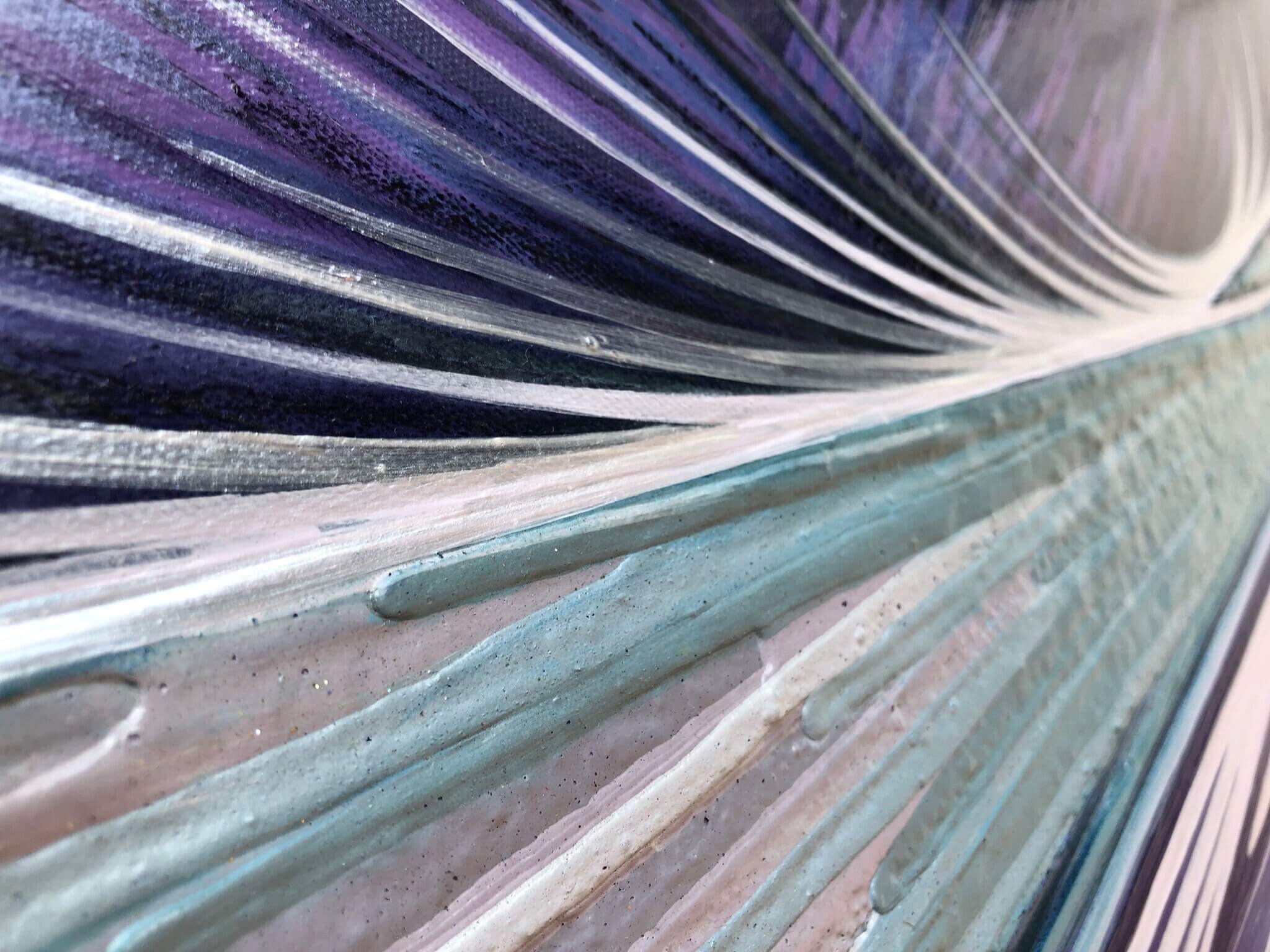 Contemporary landscape artwork abstract on canvas