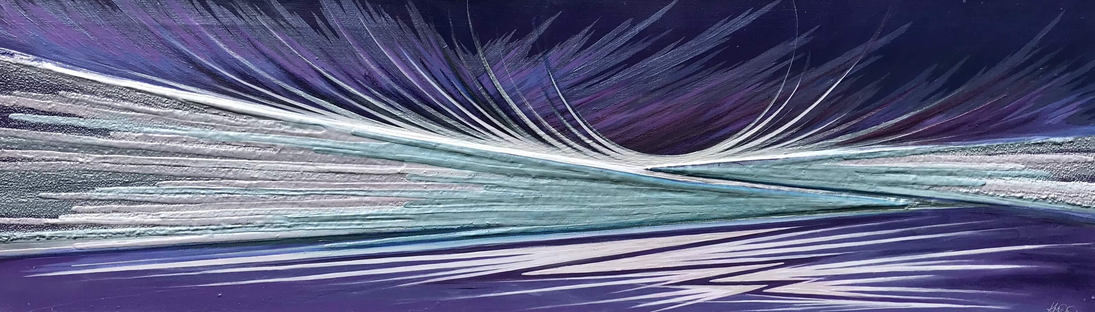 Textured landscape painting abstract