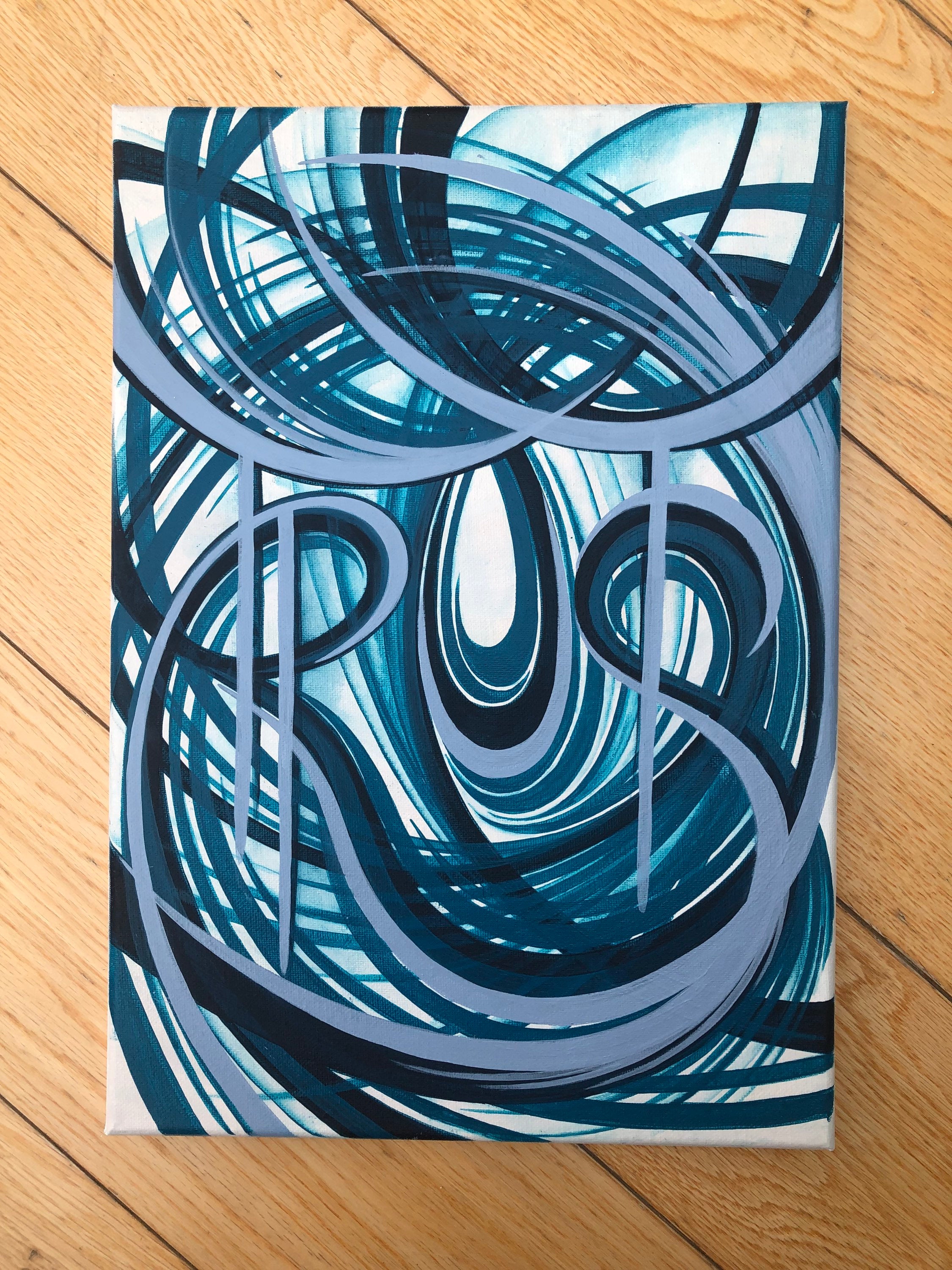 Hand painted home decor. Word art canvas.