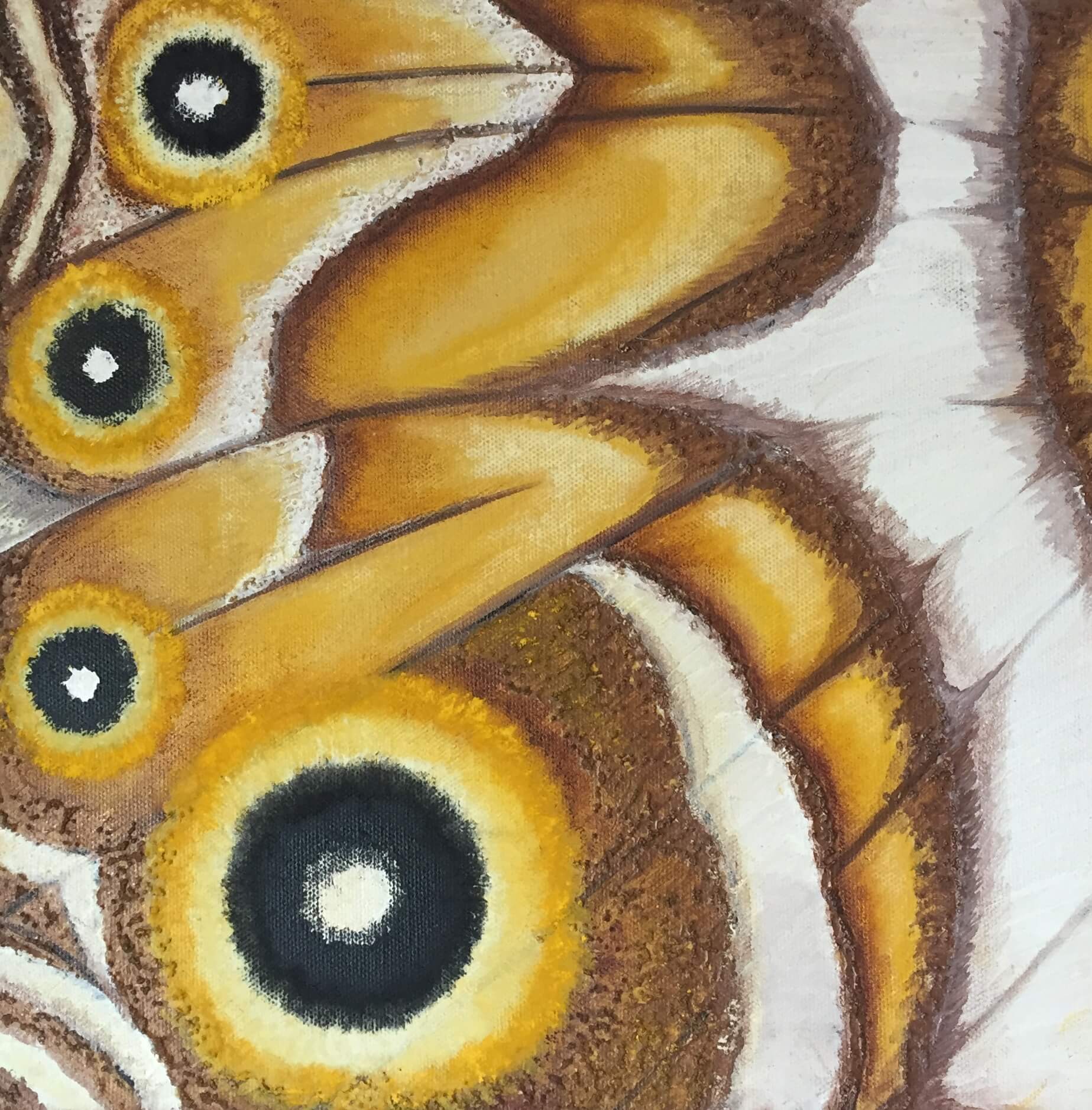 Mixed media butterfly artwork