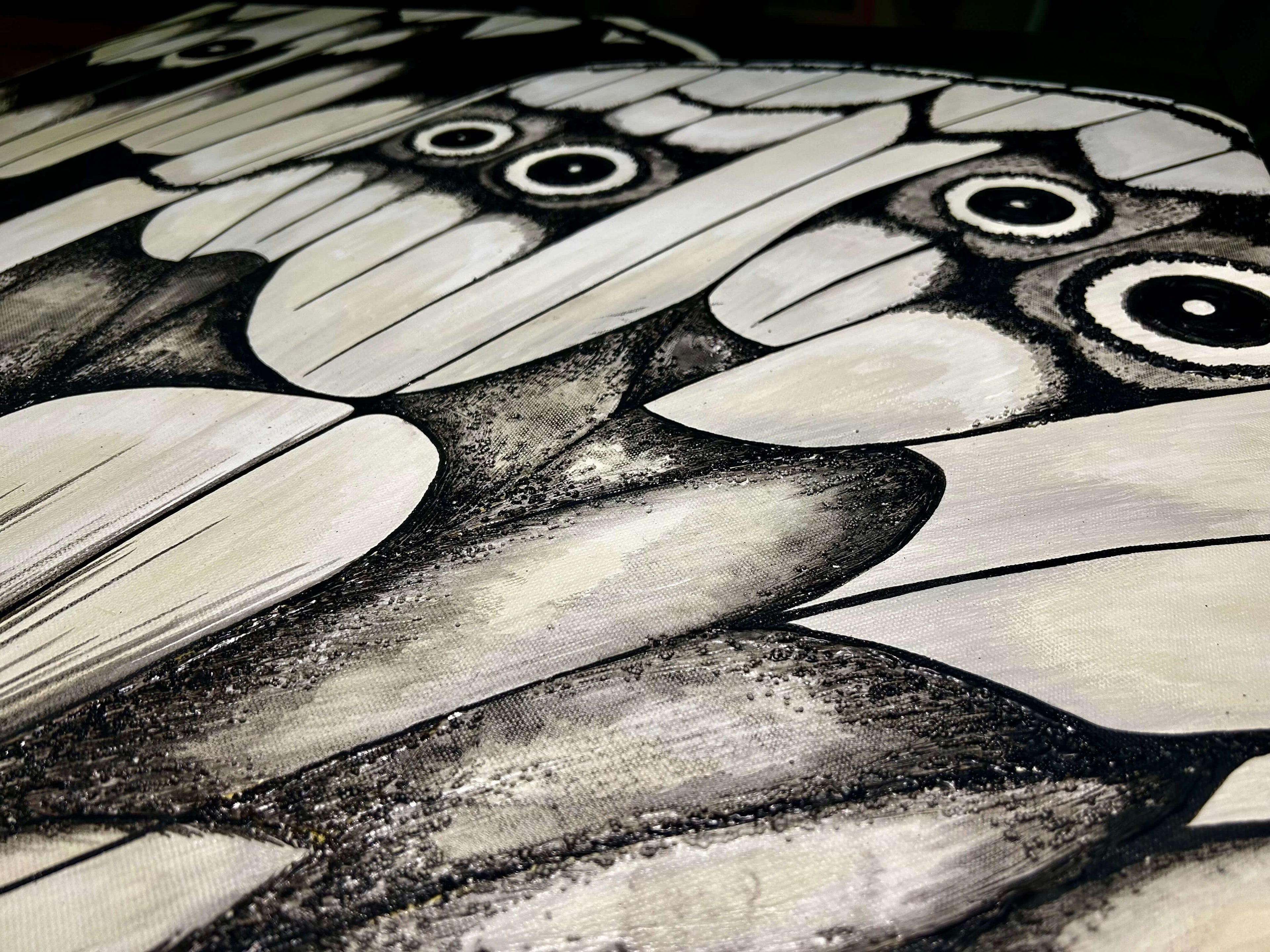 black and white Butterfly wall art