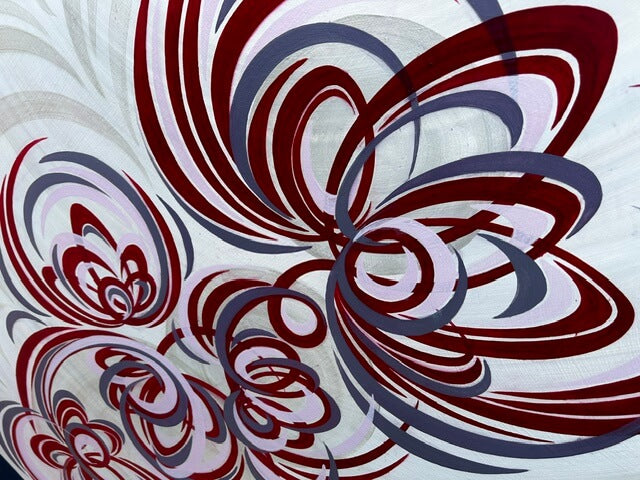 Large contemporary flower wall art.