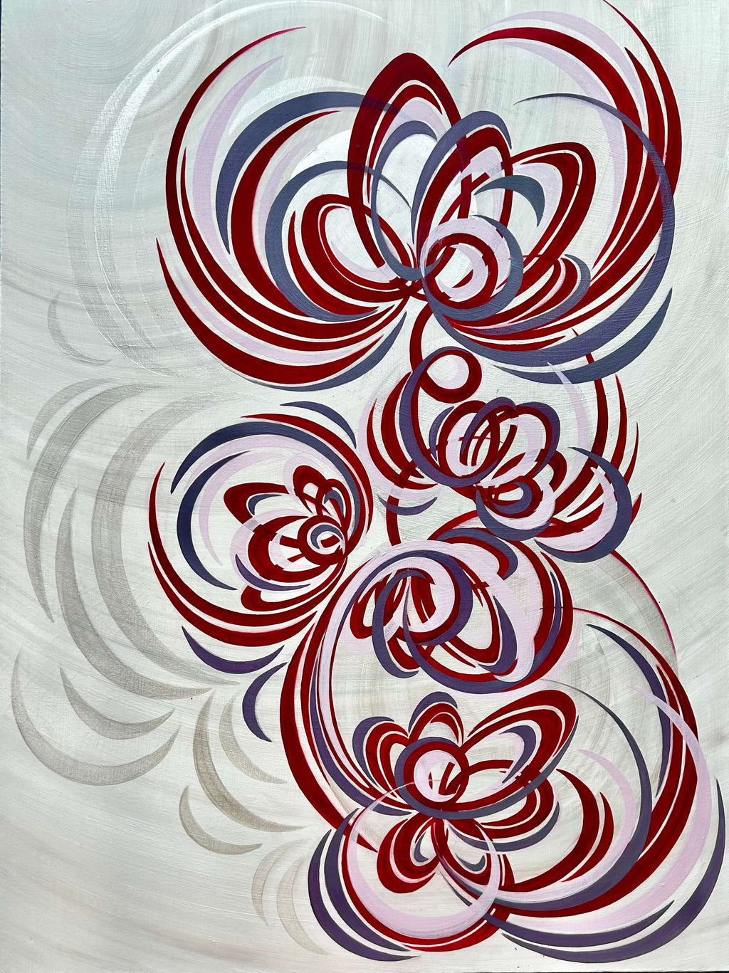 Large canvas wall art. Large abstract flower art on canvas.