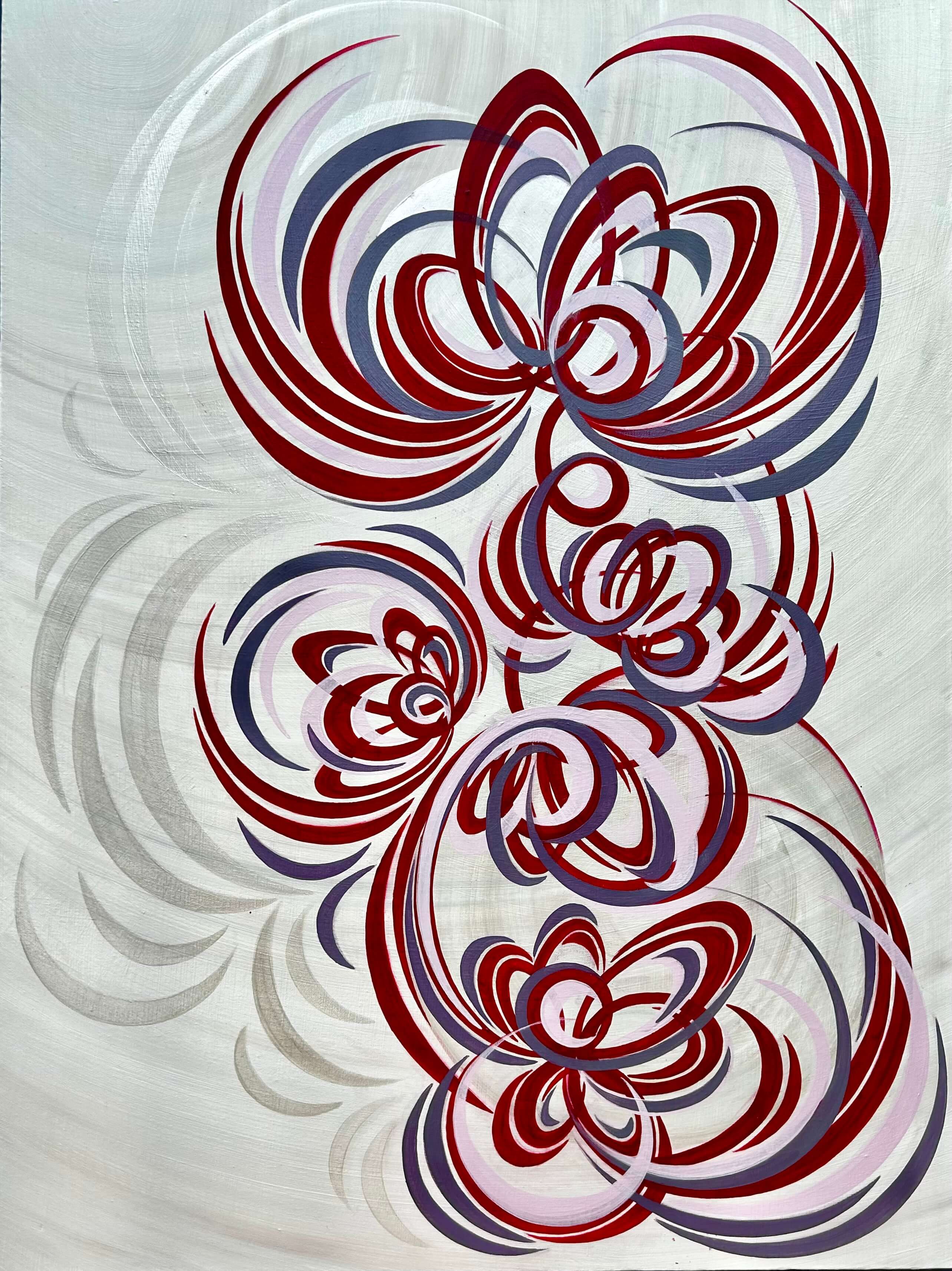 Large canvas wall art. Large abstract flower art on canvas.
