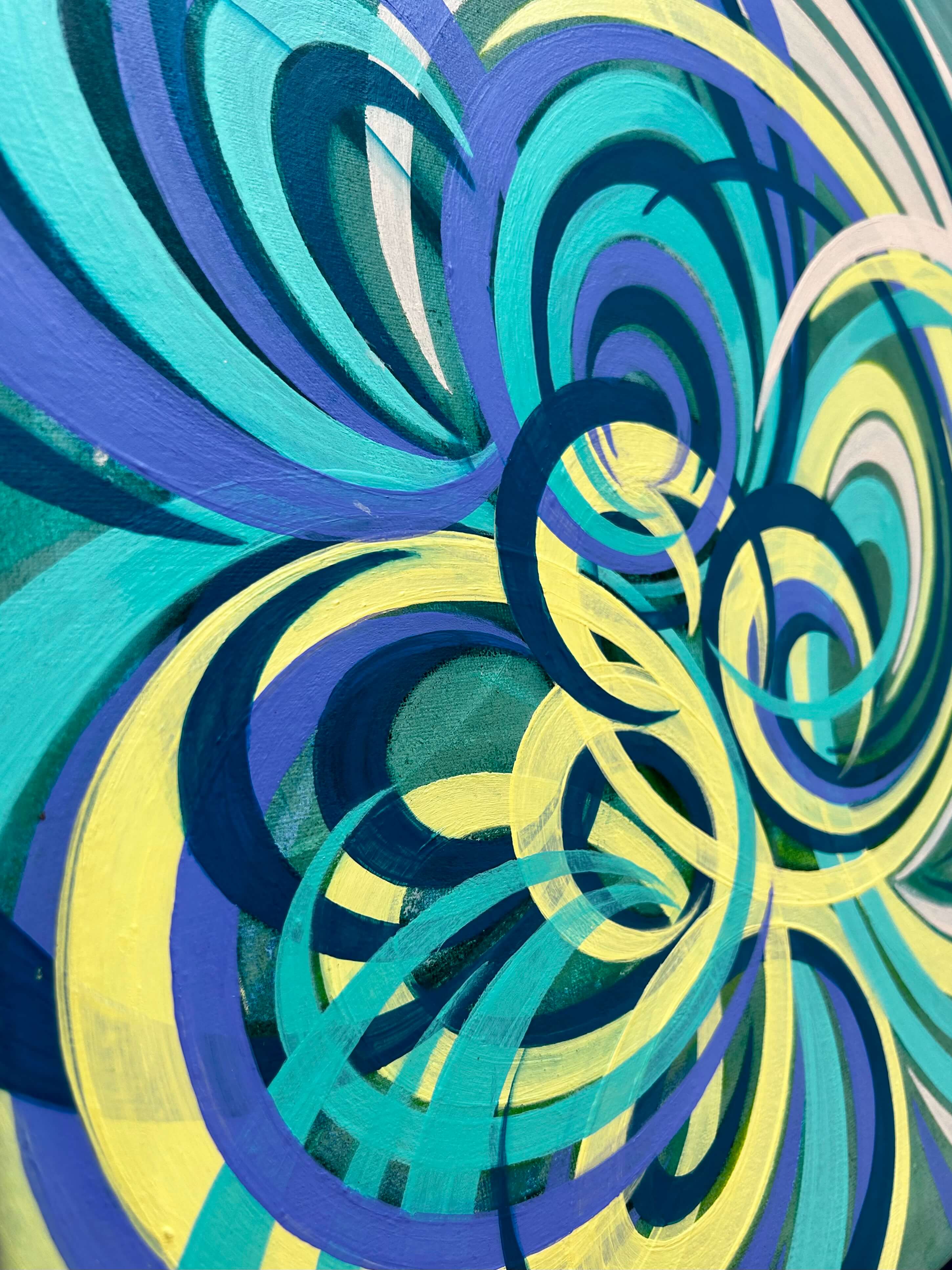 Abstract flower painting uk.