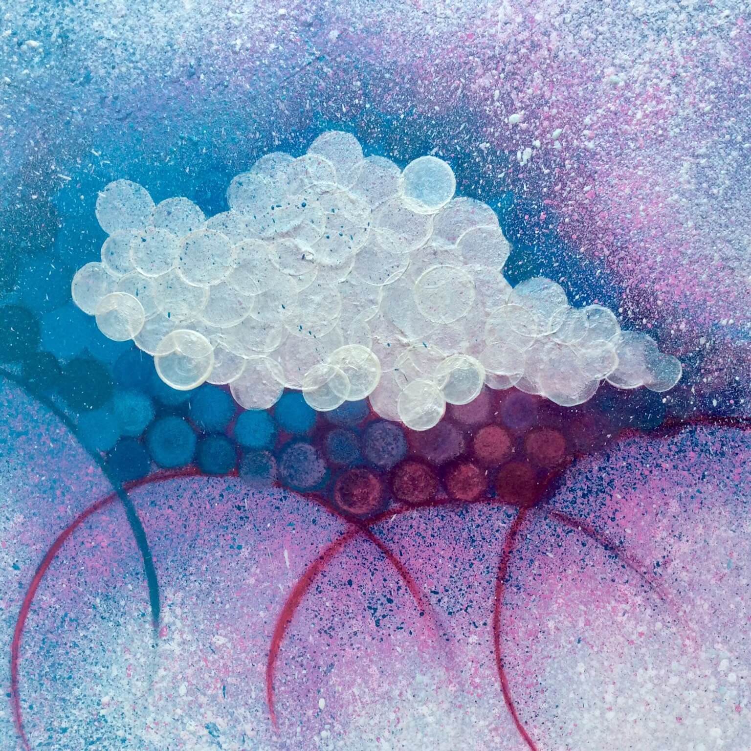 Large modern Mixed media textured canvas