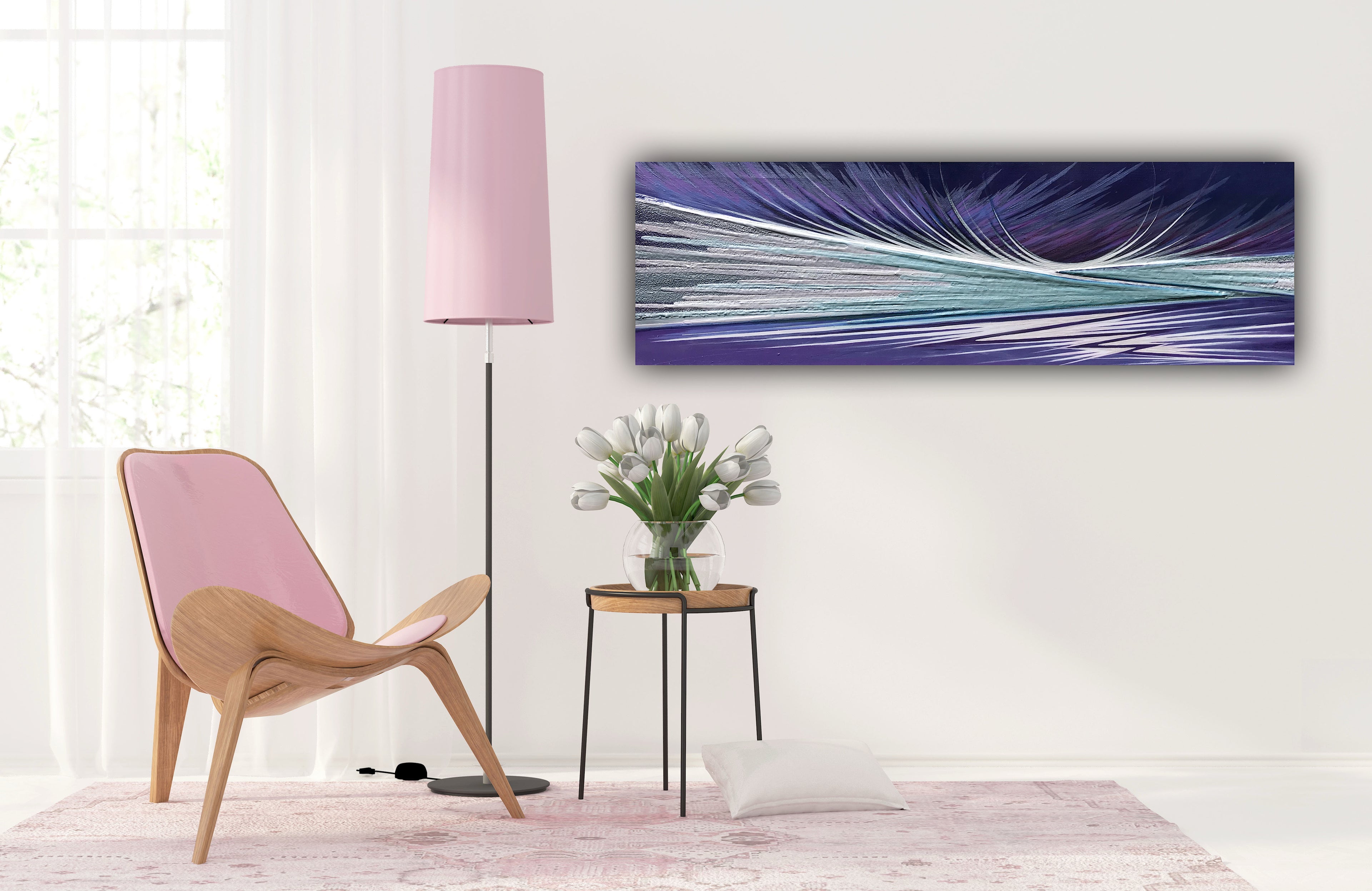 Textured abstract art painting