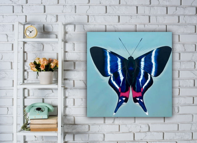 Square painted Butterfly wall art decor.