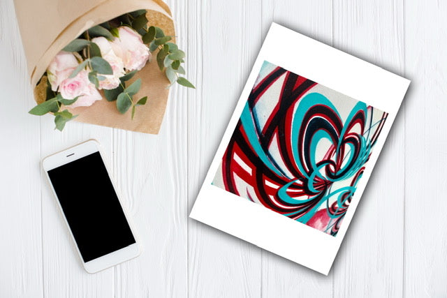 Unique colourful contemporary floral prints by uk artist Katie Daw Art. 