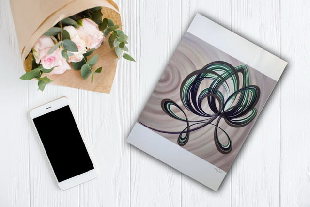 Unique elegant abstract flower print