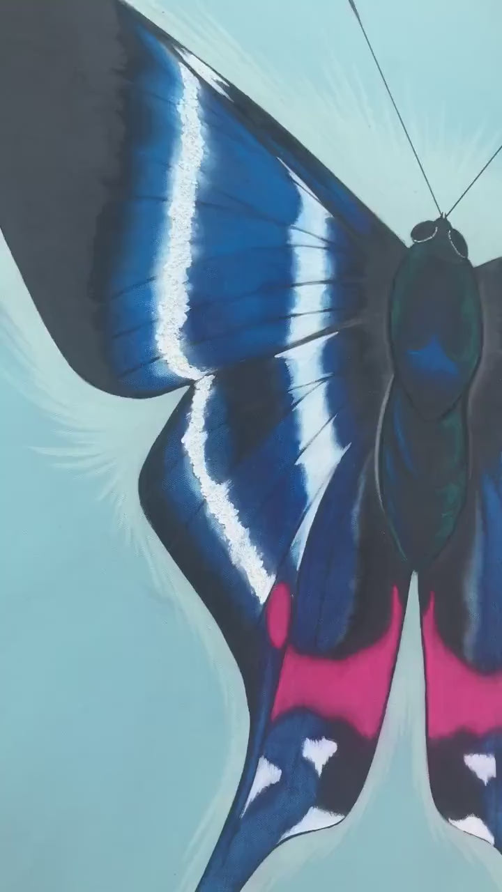 Hand painted butterfly wall art decor.