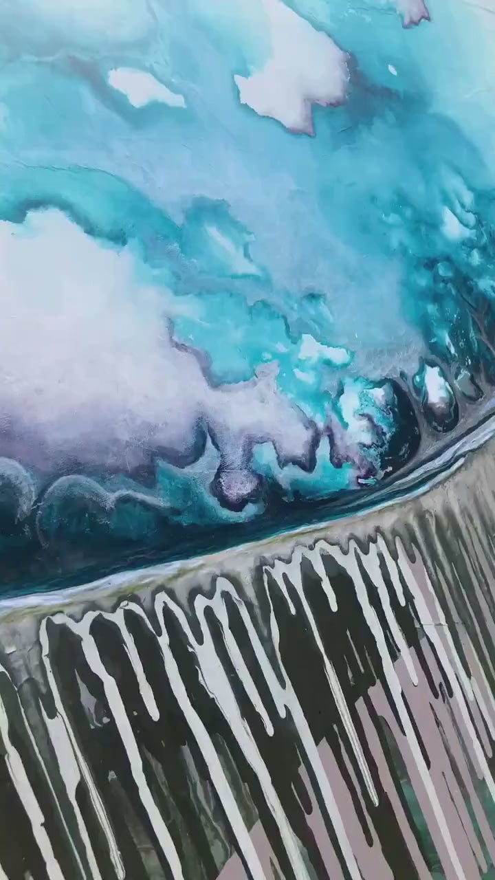 Modern landscape painting on canvas.