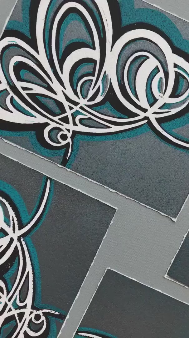Art sale. Abstract artwork. Abstract lino prints.